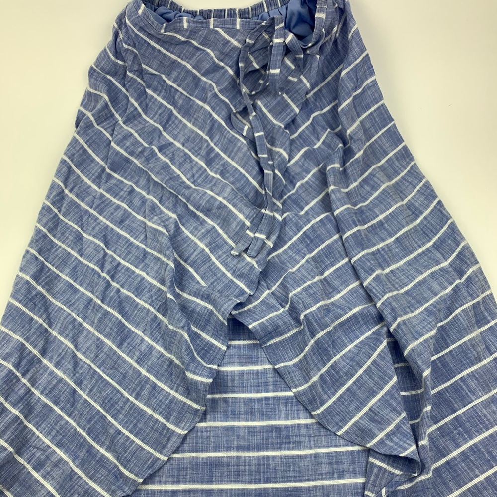 Flowy Peasant Skirt Blue and White